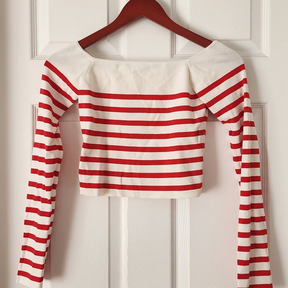 NWT Endless Rose Red and White Striped shirt and skirt set